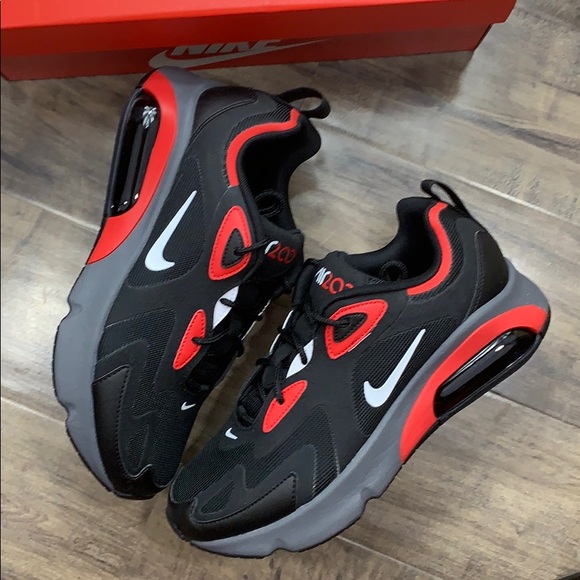 NIKE AIR MAX 200 Black/White-University Red men’s - Picture 12 of 16